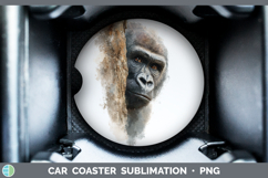 GorgeousPrimate Tree Peek-A-Boo Car Coaster design.