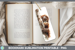 GorgeousPrimate Tree Peek-A-Boo Bookmark design.