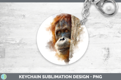 GorgeousPrimate Tree Peek-A-Boo Keychain design.