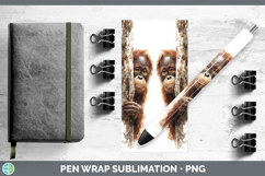 GorgeousPrimate Tree Peek-A-Boo Pen Wrap design.