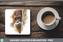 GorgeousPrimate Tree Peek-A-Boo Square Coaster design.