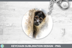 GorgeousPrimate Tree Peek-A-Boo Keychain design.