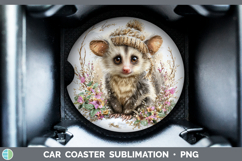 GorgeousPrimate Winter Knit Hat Car Coaster design.