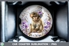 GorgeousPrimate Winter Knit Hat Car Coaster design.