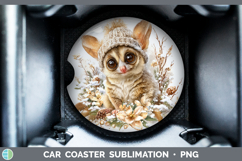 GorgeousPrimate Winter Knit Hat Car Coaster design.