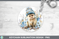 GorgeousPrimate Winter Knit Hat Keychain design.