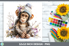 GorgeousPrimate Winter Knit Hat Paper Backgrounds design.