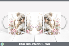 GorgeousPrimate Winter Knit Hat Mug Wrap design.