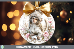 GorgeousPrimate Winter Knit Hat Ornament design.