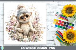 GorgeousPrimate Winter Knit Hat Paper Backgrounds design.