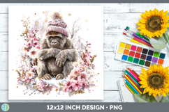 GorgeousPrimate Winter Knit Hat Paper Backgrounds design.