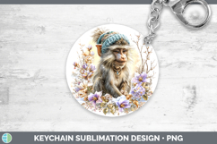 GorgeousPrimate Winter Knit Hat Keychain design.