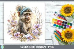 GorgeousPrimate Winter Knit Hat Paper Backgrounds design.