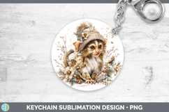 GorgeousPrimate Winter Knit Hat Keychain design.