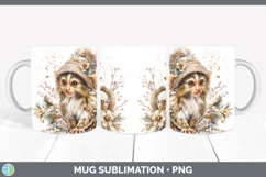 GorgeousPrimate Winter Knit Hat Mug Wrap design.