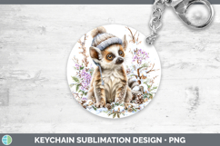 GorgeousPrimate Winter Knit Hat Keychain design.