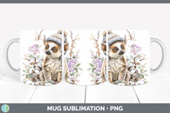 GorgeousPrimate Winter Knit Hat Mug Wrap design.