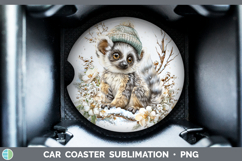 GorgeousPrimate Winter Knit Hat Car Coaster design.
