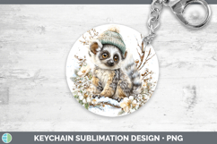 GorgeousPrimate Winter Knit Hat Keychain design.
