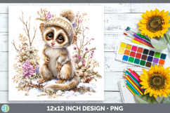 GorgeousPrimate Winter Knit Hat Paper Backgrounds design.