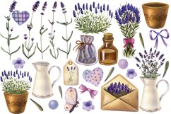 Watercolor Lavender Clipart, Provense, Rustic Clipart Product Image 3