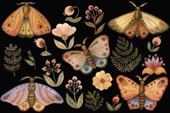 Fairy Butterflies Watercolor Clipart, Flowers Clipart PNG Product Image 2