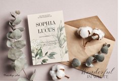 Watercolor White Flowers &amp; Greenery Large Collection Product Image 20