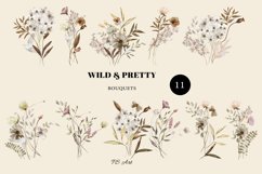 Autumn Wildflowers Clipart Alphabet &amp; Patterns Product Image 5