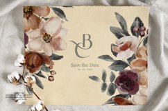 Watercolor Autumn Flowers &amp; Pumpkin Clipart Collection Product Image 6