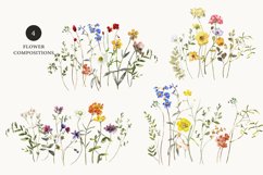 Meadow Flowers Clipart &amp; Alphabet Product Image 6