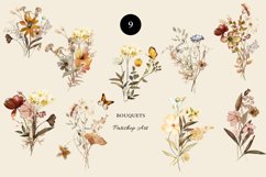 Autumn Wildflowers Clipart Alphabet &amp; Patterns Product Image 4