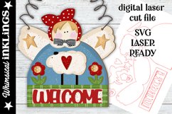 Prim Welcome Angel SVG For Laser Cutting Product Image 2