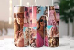 Princess Doll Sublimation Tumbler Pink Tumbler Wrap 20 Oz