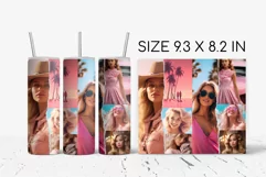 Princess Doll Sublimation Tumbler Pink Tumbler Wrap 20 Oz