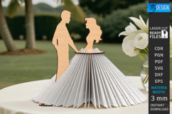Couple Napkin Holder Laser Cut | Adornment Dining Table SVG Product Image 1