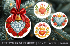 Princess round ornaments sublimation design Product Image 1