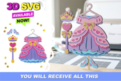 3D Princess Outfit SVG Product Image 1