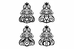 Princess Decoration for Birthday Paper and Laser Cut SVGs Product Image 2