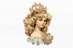 Princess Portrait Watercolor Sublimation clipart Product Image 5