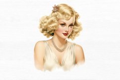 Princess Portrait Watercolor Sublimation clipart Product Image 6