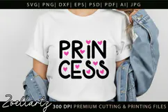 Princess Hearts SVG for Cricut Queen T-shirt Mug Tote Pillow Product Image 4