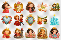 Princess clipart printable sublimation bundle png Product Image 3
