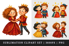 Princess clipart printable sublimation design png Product Image 1