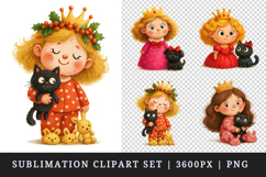 Princess clipart printable sublimation design png Product Image 1