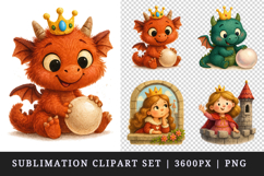 Princess clipart printable sublimation design png Product Image 1