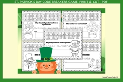 St. Patrick’s Day Coloring Game for Kids Print &amp; Cut PDF Product Image 2