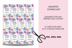 Ready to Print Washing Instructions Card