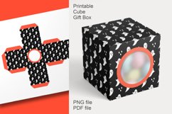 Print n Cut Black Cube Window Candy Box with Ghosts Pattern