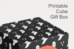 Print n Cut Black Cube Window Candy Box with Ghosts Pattern