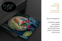 Animals In Christmas Baubles Postcard Set Product Image 2